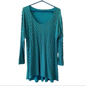 Tianello Livia Tunic Top Teal Sz XL